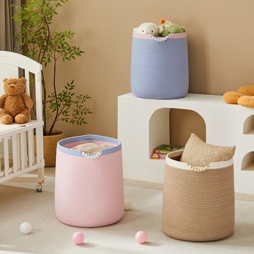 65L Jute Laundry Hamper with Handles 1