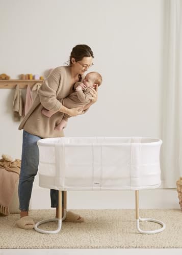 BabyBjrn 2-in-1 Crib and Bassinet with Mesh Siding and Organic Sheet