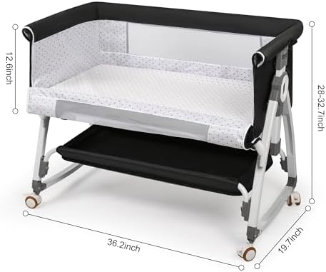 VOOI 3 in 1 Bassinet with Wheels and Canopy