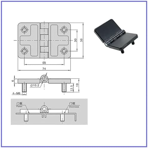 FANGZHNHT Screw-in Hinge 1pcs Black 1