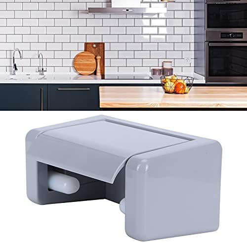 Enforose Paper Towel Holder Wall Mounted with Storage Shelf Grey