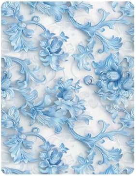Wassud Blue Floral Crib Sheets 27x39 Inches Pack and Play