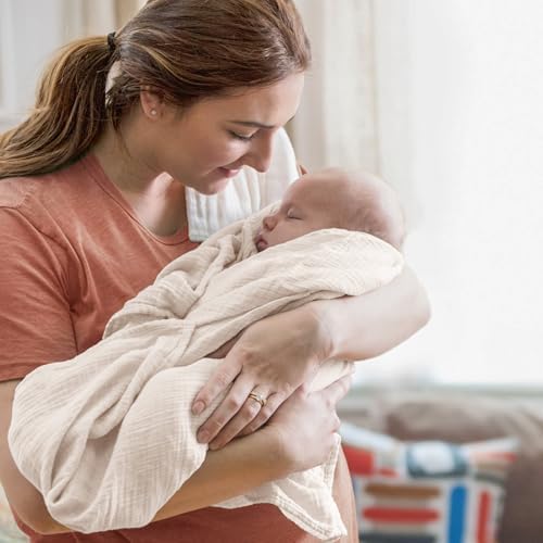 Bearmoss Soft Muslin Swaddle Blankets 3 Pack