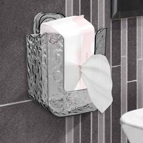 Annewi Wall Mount Tissue Box Holder - No Drilling Grey