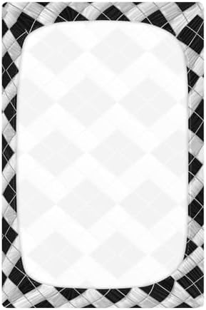 Wassud Gingham Crib Sheets Set for Boys Girls