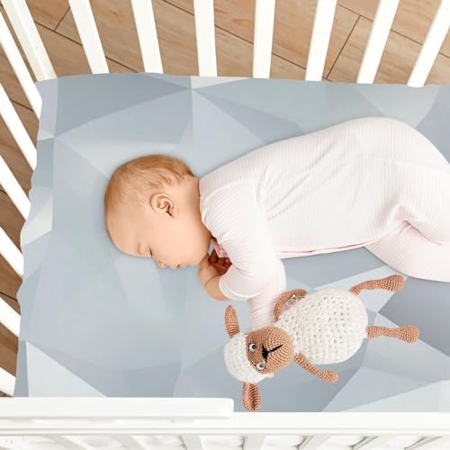 Wassud Grey Texture Crib Sheets 27x39 Inch Pack and Play
