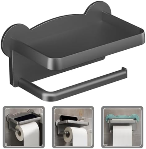 Alipis Wall Mounted Paper Towel Holder with Shelf