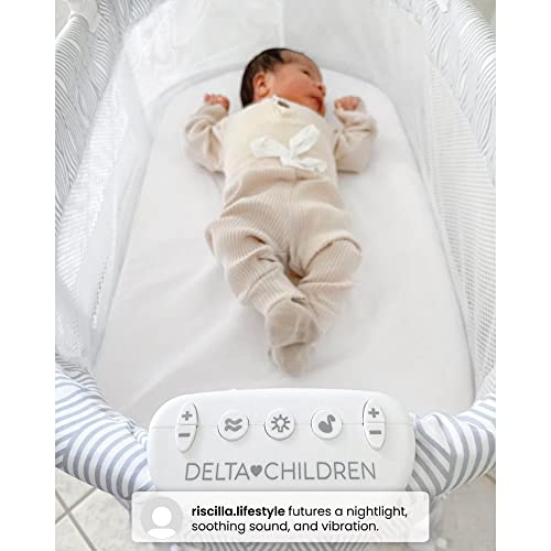 Delta Children Curve Bassinet WhiteGrey