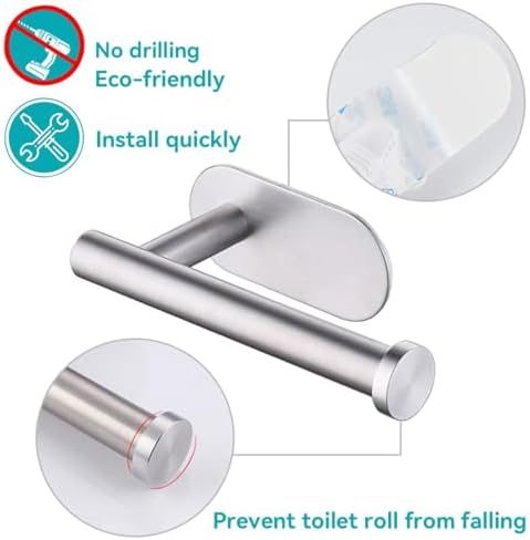 Self Adhesive Toilet Paper Holder 3M No Drilling Rustproof