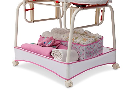 Delta Children Gliding Bedside Bassinet with Disney Minnie Mouse Design 1