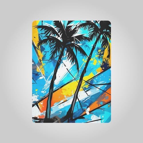 Wassud Black Palm Trees Crib Sheets for Boys Girls