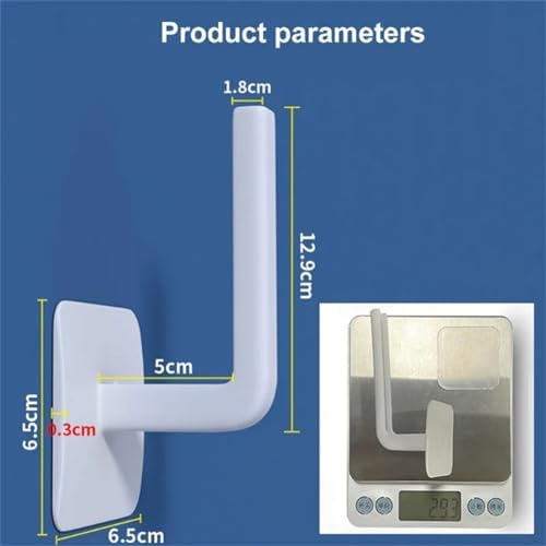 Hekdi Gray Toilet Paper Holder Wall Hook
