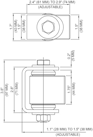 DD Technologies CI3300 Heavy Duty Gate Hinge 1