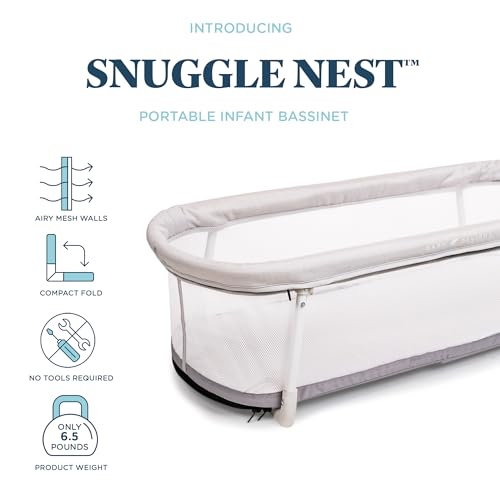 Baby Delight Snuggle Nest Bassinet Portable for Infants 0-5 Months