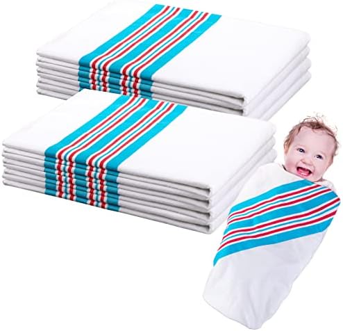 Remerry 8 Pcs Cotton Flannel Swaddling Blankets