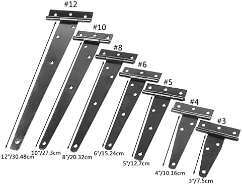 SORECI 3 Inch Black Paint T Shape Triangle Gate Hinge