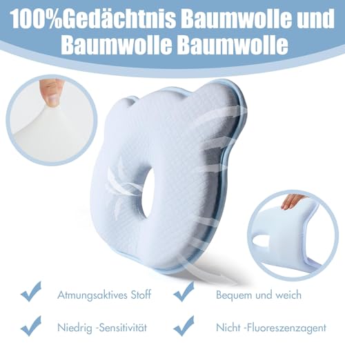 FOBSERD Memory Foam Travel Pillow for Babies