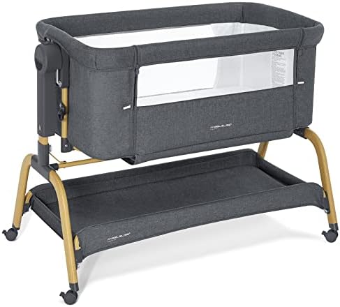 ANGELBLISS 3 in 1 Bassinet with Mattress and Wheels