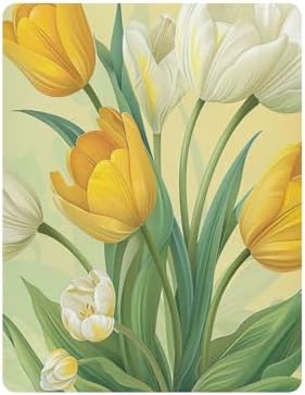 Wassud Yellow Tullips Crib Sheets for Boys Girls