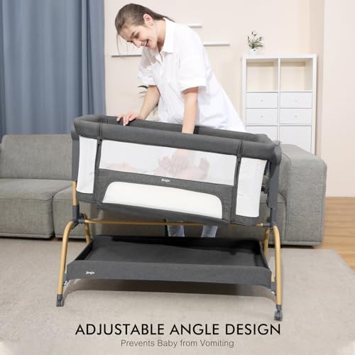 Jimglo 3 in 1 Baby Bassinet with Wheels and Mattress