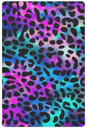 Jihqo Holographic Leopard Print Crib Sheets Pack N Play 1