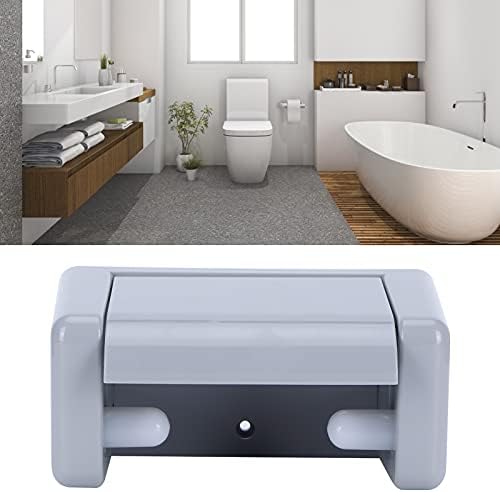 Enforose Paper Towel Holder Wall Mounted with Storage Shelf Grey