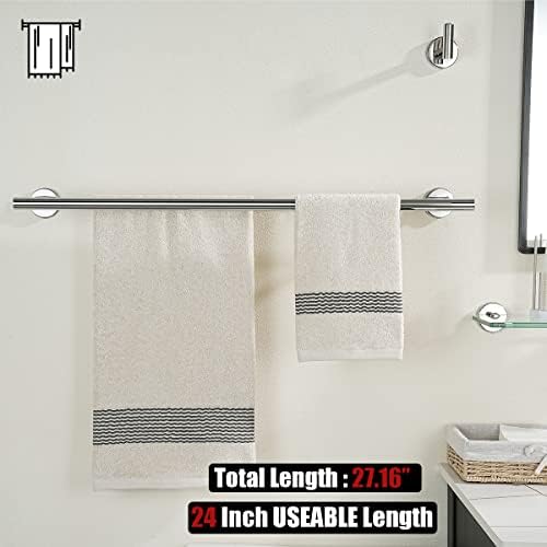 JQK 5-Piece Polished Chrome Bathroom Hardware Towel Bar Set