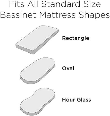 JumpOff Jo 2-Pack Hypoallergenic Fitted Bassinet Sheets