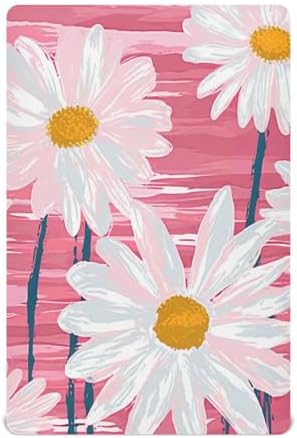 Wassud Cute White Daisies Crib Sheets Pack
