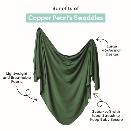 Copper Pearl Swaddle Blanket - Soft Stretchy Receiving Blanket for Baby