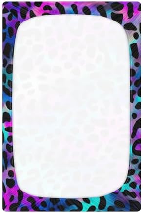 Jihqo Holographic Leopard Print Crib Sheets Pack N Play 1