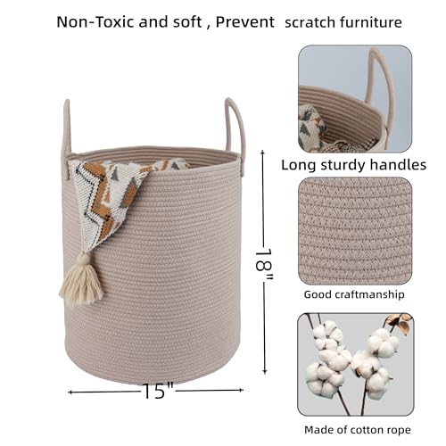 Cotton Rope Laundry Basket Hamper for Baby Nursery