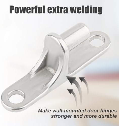 2pcs 304 Stainless Steel Gate Hinges for Fence and Barn Doors