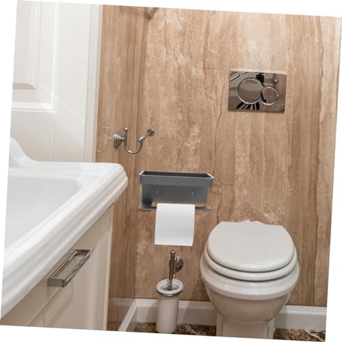 Angoily High-Capacity Aluminum Toilet Paper Holder with Shelf