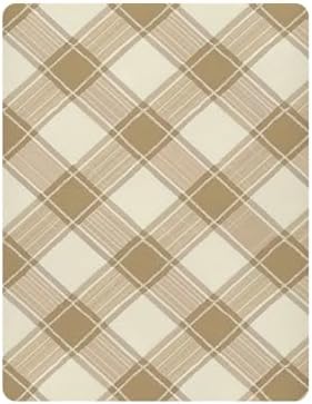 Wassud Light Brown Plaid Crib Sheets for Boys Girls