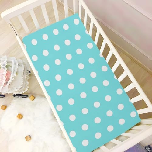 Jihqo Polka Dots Crib Sheets 39 x 27 Pack N Play Sheets