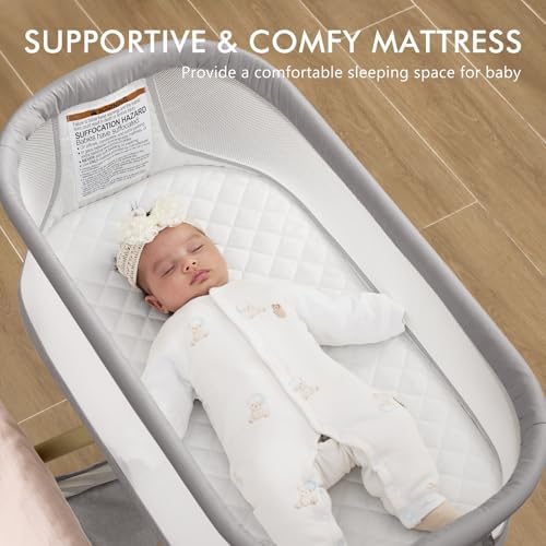 ANGELBLISS 3 in 1 Bassinet with Rocking Motion