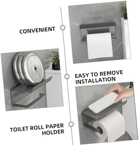 Unomor Multipurpose Toilet Paper Holder with Shelf