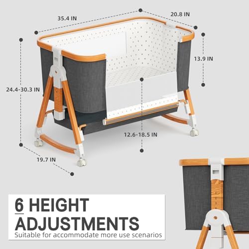 YUFU 3 in 1 Bassinet with Storage and Mosquito Net