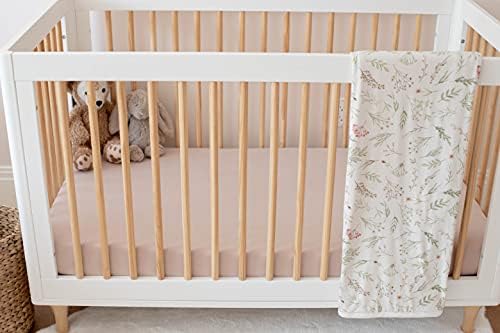 Pobibaby Pink Beige Crib Sheet - Ultra Soft Cotton Blend