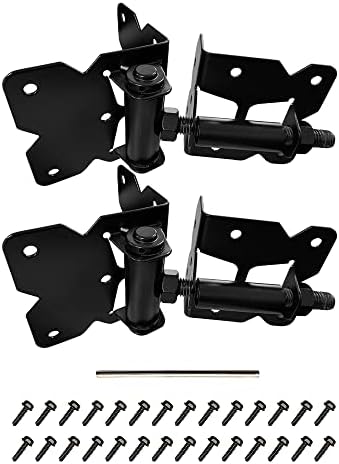 Usumairu 2 Pack Self Closing Gate Hinges Black Heavy Duty