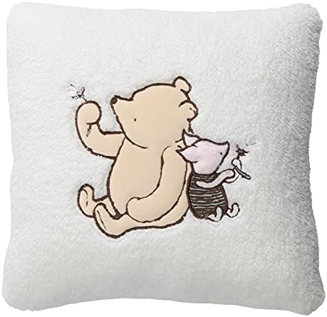 Lambs Ivy Storytime Pooh Soft Faux Shearling Pillow - Cream