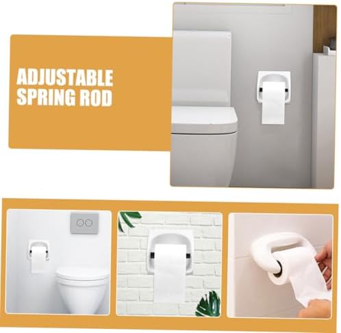 Mobestech Toilet Paper Holder Spring Rods for Modern Bathrooms