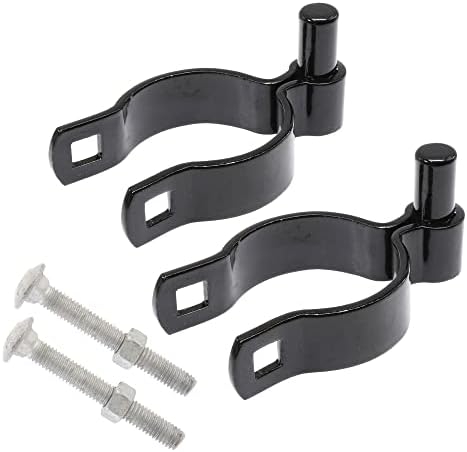 2 12 x 58 Black Male Gate Frame Hinges - Pack of 2