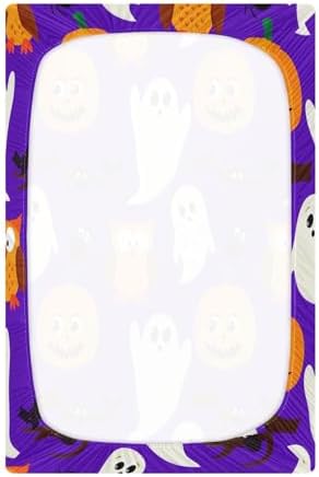 FUGIDOG Halloween Boo Crib Sheets Soft Breathable 1