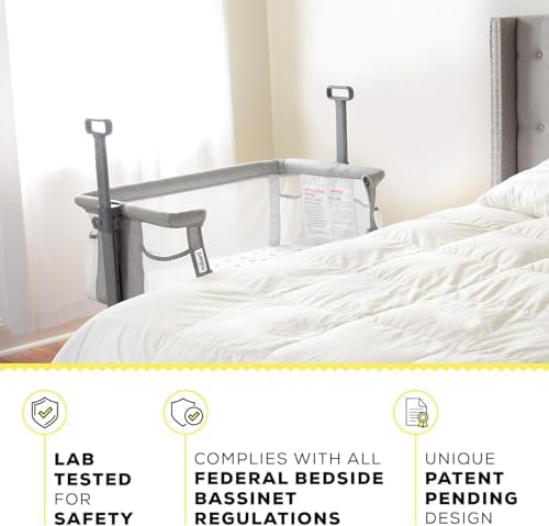 Milliard Baby Bedside Bassinet with Plush Mattress