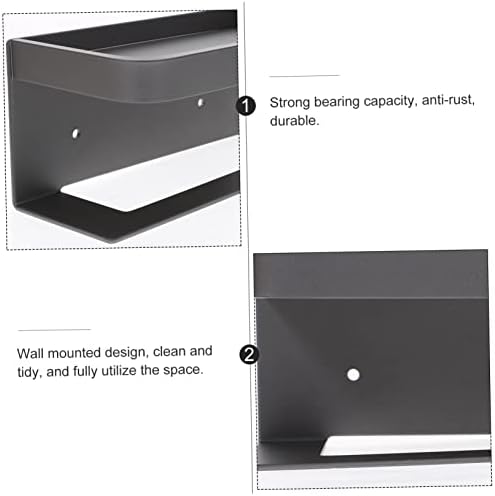 Angoily High-Capacity Aluminum Toilet Paper Holder with Shelf