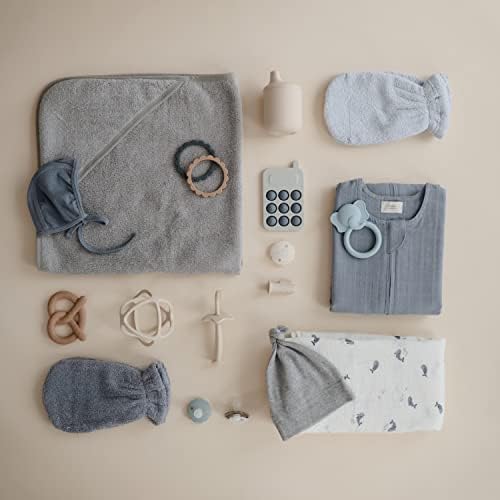 Mushie Muslin Swaddle Blanket - Organic Cotton Whales