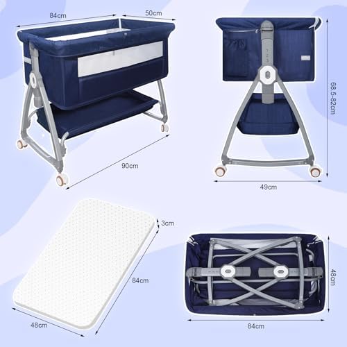 YTHFGRT 3 in 1 Bedside Bassinet for Baby 1