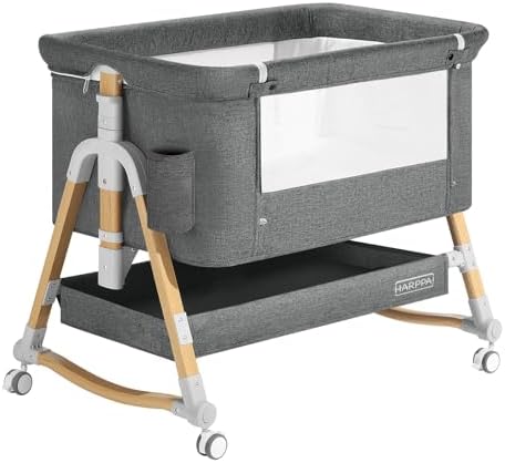 HARPPA 3 in 1 Cuddly Bassinet with Mattress and Wheels